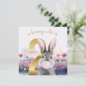 ウサギ第2誕生日吹のピンクバブルガム カード (スタンド正面)