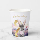 ウサギ第2誕生日吹のピンクバブルガム 紙コップ (裏面)