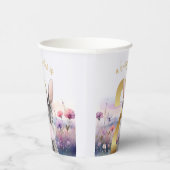 ウサギ第2誕生日吹のピンクバブルガム 紙コップ (右)