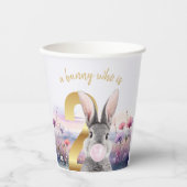 ウサギ第2誕生日吹のピンクバブルガム 紙コップ (正面)