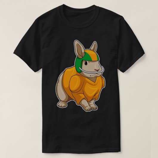 ウサギ系アメリカ人 Tシャツ (デザイン正面)
