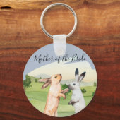 ウサギ結婚ズカップルカントリーガーデン キーホルダー (正面)
