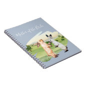 ウサギ結婚ズカップルカントリーガーデン ノートブック (右側)