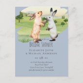 ウサギ結婚ズカップルカントリーガーデン ポストカード (正面)