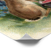 ウサギ絵画の卵 ポスター (角)