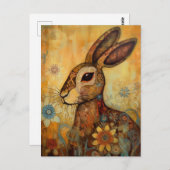 ウサギ葉書 ポストカード (正面/裏面)