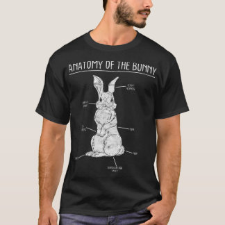 ウサギ解剖学バニーラバーアニマルオーナーギフトT Tシャツ
