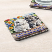 ウサギ話ド・ロップ・エイド・バニー・セット6 コースター (左側)