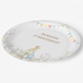 ウサギ誕生日パレード ペーパープレート (アングル)