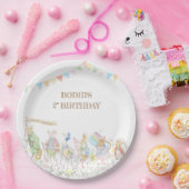 ウサギ誕生日パレード ペーパープレート (パーティー)