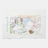 ウサギ調理師揚げエッグタオル キッチンタオル (横)