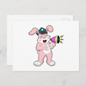 ウサギ警官のマイク ポストカード (正面/裏面)