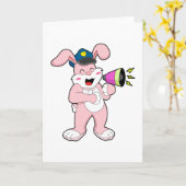 ウサギ警察官のマイク カード (黄色い花)