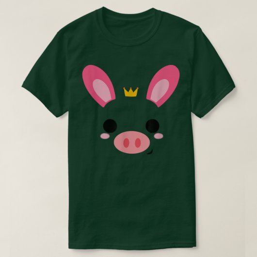ウサギ豚顔衣装おかしなハロウィーン、ノベルティI Tシャツ (デザイン正面)