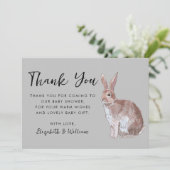 ウサギ赤ちゃんシャワーサンキューカード サンキューカード (スタンド正面)