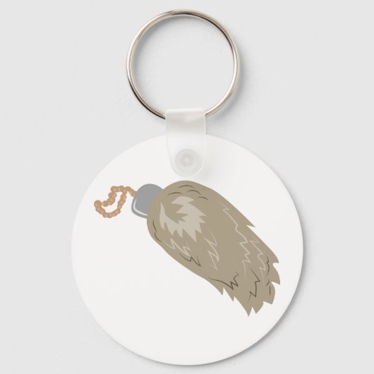 ウサギ足 キーホルダー (正面)