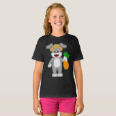 ウサギ農家にんじん野菜 Tシャツ (正面フル)