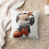 ウサギ遊のバスケット クッション (ブランケット)