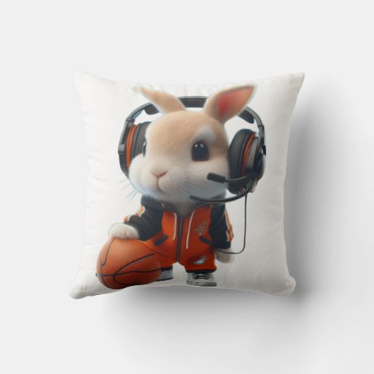 ウサギ遊のバスケット クッション (裏面)