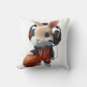 ウサギ遊のバスケット クッション (正面)