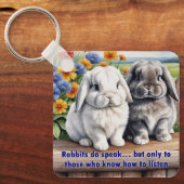 ウサギ達話がラプエレーバニー キーホルダー (正面)