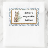 ウサギ野菜ガーデンシール 長方形シール (バッグ)