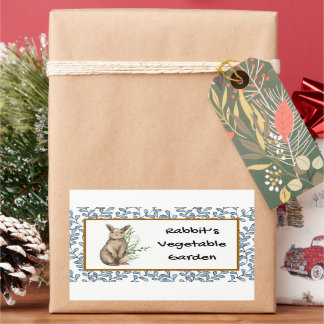 ウサギ野菜ガーデンシール 長方形シール