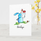 ウサギ離れのカード カード (黄色い花)