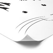 ウサギ顔シルエット ポスター (角)