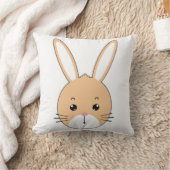 ウサギ顔 クッション (ブランケット)