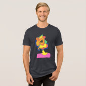 ウサギ顔 トライブレンドＴシャツ (正面全面)