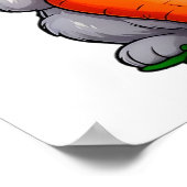 ウサギ食べのニンジン ポスター (角)