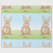 ウサギ食べ物のニンジン包み紙 ラッピングペーパー (フラット)