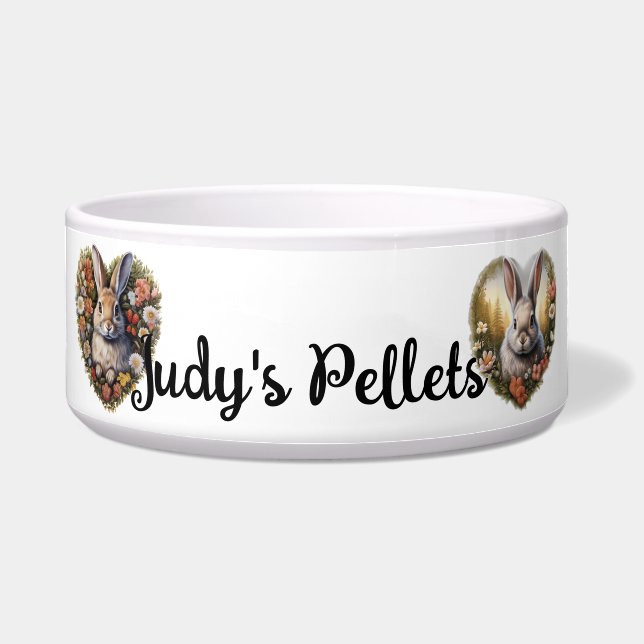 ウサギ食べ物を与えの鉢 ボウル (正面)