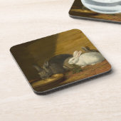 ウサギ食べ物ズアートコースター コースター (左側)