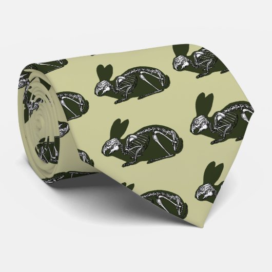 ウサギ骨格 ネクタイ (ロール)
