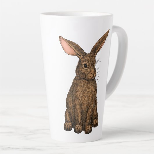 ウサギ3 カフェラテマグ (右アングル)
