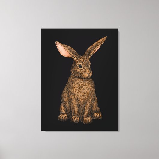 ウサギ3 キャンバスプリント (正面)