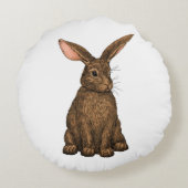 ウサギ3 ラウンドクッション (裏面)
