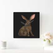 ウサギ4 スクエア壁時計 (ホーム)