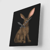 ウサギ4 スクエア壁時計 (傾斜)