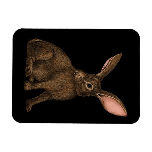 ウサギ4 マグネット (横)