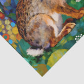 ウサギ、カササギ、キツネと「森の秘密」 薄葉紙 (詳細)