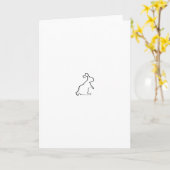 ウサギ カード (黄色い花)