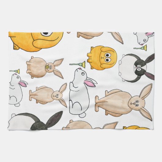 ウサギ キッチンタオル (横)