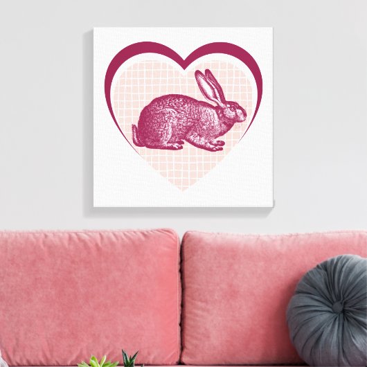 ウサギ キャンバスプリント (インサイチュ (リビング))
