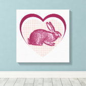 ウサギ キャンバスプリント (インサイチュ (ウッドフロア))