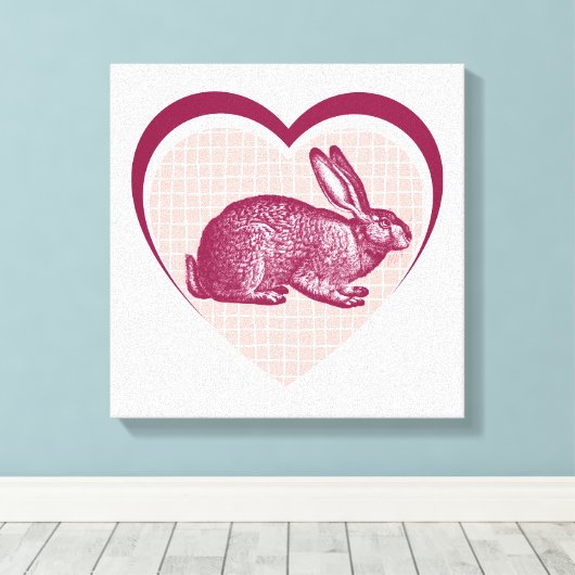 ウサギ キャンバスプリント (インサイチュ (ウッドフロア))