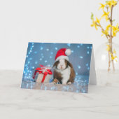 ウサギ – クリスマスカード カード (黄色い花)