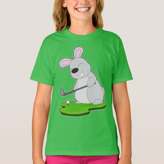ウサギ ゴルフ クラブ Tシャツ (正面)